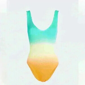 NWT Bound by Bond-Eye Mara One-Piece Swimsuit SM turquoise yellow orange